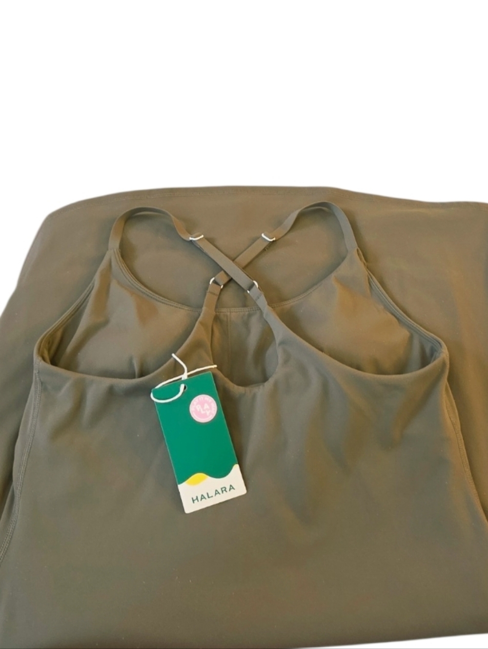 Halara SoftlyZero Green Plush Backless ActiveEasy… - image 4